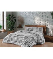 Merinos Diamond 3 Parça Bubble Kürk Comforter Set Duman Gri