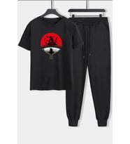 Unisex Itachi Uchiha Baskılı 2'li Eşofman Takımı (Siyah)