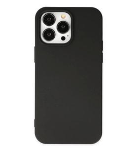 Newface Apple iPhone 14 Pro Max Kılıf Nano içi Kadife Silikon - Siyah