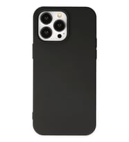 Newface Apple iPhone 14 Pro Max Kılıf Nano içi Kadife Silikon - Siyah