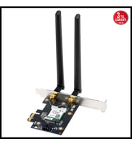 Asus Pce-be6500, Be6500, 2xanten, 6500mbps, Tri-bant, 6ghz Wifi 7, Bluetooth V5.4, Wpa3, Pcı-express