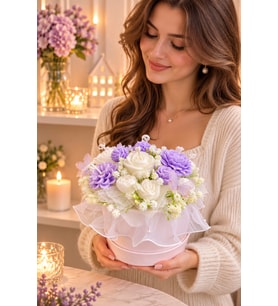 Kokulu Mum Buketi Kelebek Dokunuşu - Mumelia Candles Doğal Soya Şakayık Gül Lotus Tasarım