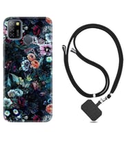 INFINIX Smart 4 5 6 Zero 8 S5 Pro Kılıf Boyun Askılı Silikon Great Flowers 1304