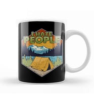 Cute & Funny I Hate People Camping In Nature Pun Kupa Bardak Porselen
