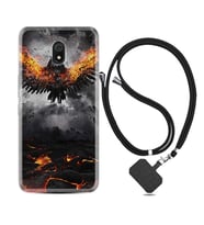 Xiaomi Redmi 8A 8 Pro 9C 9T 10C 11T Pro Kılıf Boyun Askılı Silikon Ateş Kartalı 1766