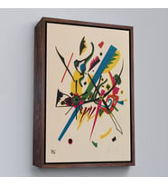 Çerçeveli Wassily Kandinsky - Küçük Dünyalar Tablosu - Small Worlds (Kahverengi)