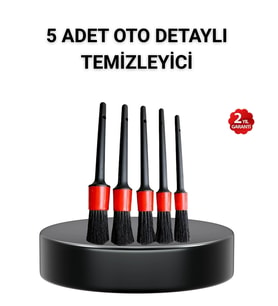 5’Li Detay Temizlik Fırçası Seti Araç İç Dış Jant Motor Çok Amaçlı