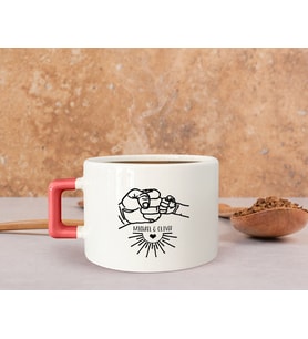 BK Gift Kişiye Özel İsimli Pembe Kulplu Çay & Kahve Fincanı-11, Arkadaşa Hediye, Sevgiliye Hediye