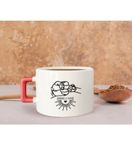 BK Gift Kişiye Özel İsimli Pembe Kulplu Çay & Kahve Fincanı-11, Arkadaşa Hediye, Sevgiliye Hediye