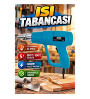 2000W Çift Kademeli Isı Tabancası – 380°C / 500°C Mavi