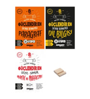 LGS 8. Sınıf Güçlendiren Paragraf Dil Bilgisi ve Sözel Sayısal Mantık 3lü Soru Bankası Seti