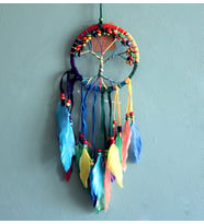 Rüya Kapanı Dream Catcher Hayat Ağacı Model 4 (Çok Renkli)