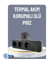 Anahtarlı Çoklu Priz 3 Usb 1 Type-c Hızlı Şarj Destekli