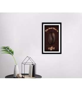 BK Home Coffee Tasarımlı Dekoratif Ahşap Siyah Çerçeveli Tablo-7