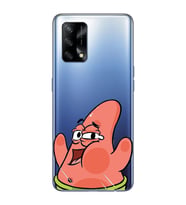 Oppo A74 Uyumlu Patrick Star Desenli Şeffaf Telefon Kılıfı
