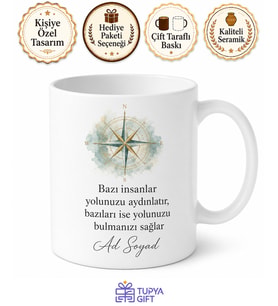 Rehber Öğretmenine Özel Anlamlı Sözlü Seramik Kupa Bardak Hediye