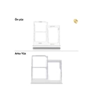 Samsung Galaxy A31 Sim İç Yuvası Çiftli ile Uyumlu Beyaz Çiftli sim yuvası ikili sim tepsisi çiftli sim aparatı dual sim çekmecesi