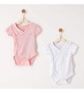 Andywawa Ac25555 Jacquard Basic 2'li Zıbın Body Dark Pink White