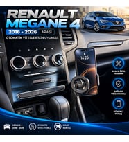 Renault Megane 4 Otomatik Vites Araç Içi Premium Telefon Tutucu - Araba Telefon Tutacağı