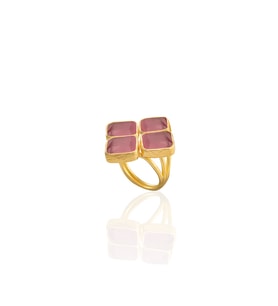 Kadir Jewellery 22 Ayar Altın Kaplama Kadın Zirkon Taşlı Yüzük