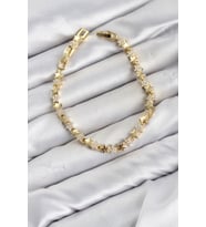 CM Yıldız Model Zirkon Taşlı VIP Seri Gold Renk Pirinç Kadın Bileklik TJ-BB8608