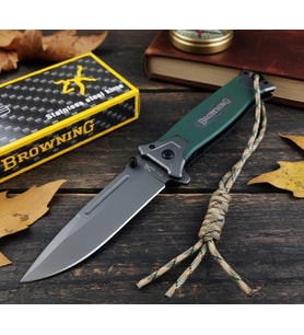 Knivox Browning 364 İpli Haki Kamp Çakısı