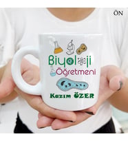 Kişiye Özel Biyoloji Öğretmeni ve Resimli Öğretmenler Günü Kupa Bardaklar