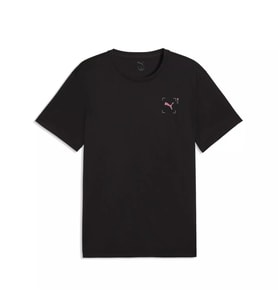Puma M Run Illustration Graphic T Siyah Erkek T-Shirt 52844601