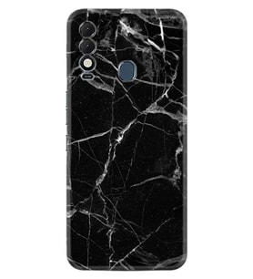 Spark 8T Kılıf Resimli Desenli Baskılı Silikon Fragile Black Mermer 1378