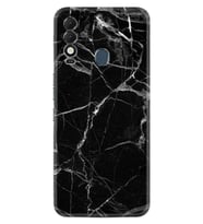 Spark 8T Kılıf Resimli Desenli Baskılı Silikon Fragile Black Mermer 1378