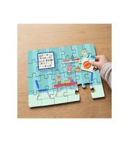 Çocuk Oyun Odası Tasarımlı 24 Parça Ahşap Çocuk Puzzle