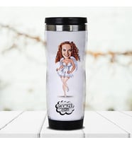 Kişiye Özel Gelin Kız Karikatürlü Termos Bardak