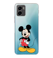 Vivo Y15s 2021 Uyumlu Kamera Korumalı Kapak Mickey Mouse Tasarımlı Şeffaf Silikon Kılıf