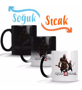 Kratos E Atreus God Of War Sihirli Kupa Bardak Porselen