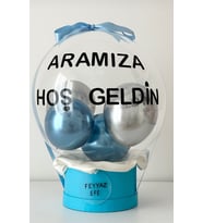 YENİ DOĞAN ERKEK BEBEK HEDİYE İSME ÖZEL (Mavi)