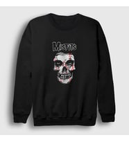 Presmono Unisex Siyah Skull The Misfits Sweatshirt 175050tt