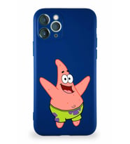Apple iPhone 11 Pro Soft Premier Kapak Patrick Yıldız Tasarımlı Silikon Kılıf - Lacivert (Şeffaf)