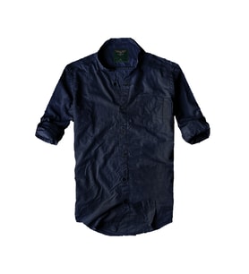 Slim Fit %100 Pamuk Kumaş Hakim Yaka Uzun Kol Gömlek Koyu Lacivert-