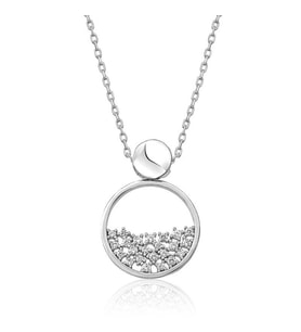 Gümüş Çiğ Damlası Bayan Kolye