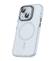 iPhone 15 Kılıf Airbagli Magsafe Wireless Şarj Özellikli Klaptika Kapak (Mavi)