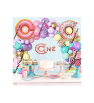 DONUT FOLYO BALONLU DOĞUM GÜNÜ BALON ZİNCİR SET