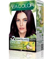 Sea Color Amonyaksız, Vegan, Doğal, Besleyici Kalıcı Saç Boyası%100 Beyaz Kapama (1 Paket 2 X 50 Ml
