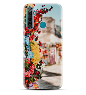Realme 5i 5 Pro 6i 7 Pro 8 Kılıf Desemli Silikon Gerçek Çiçekler 1743
