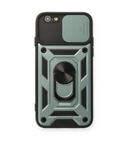Apple İphone 6 Kılıf Pars Lens Yüzüklü Silikon - Yeşil