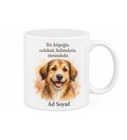 İsme Özel Köpek Temalı Baskılı Kupa Bardak Köpek Severlere Hediye