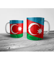 Pixxa Azerbaycan Bayrağı - Az?rbaycan Kupa Bardak Model 2