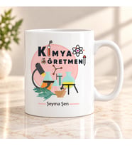 Kimya Öğretmenine Özel İsimli Kupa Bardak – Öğretmenler Günü Hediyesi