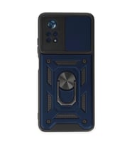 Xiaomi Poco X4 Pro 5G Kılıf Pars Lens Yüzüklü Silikon - Lacivert