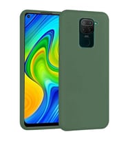 Xiaomi Redmi Note 9 İçi Kadife Silikon Kılıf Yeşil
