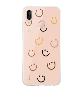 Huawei P20 Lite Uyumlu Baskılı Yumuşak Silikon Şeffaf Telefon Kılıfı